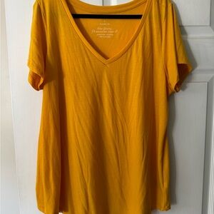 Torrid V-Neck Mustard Short Sleeve Tee